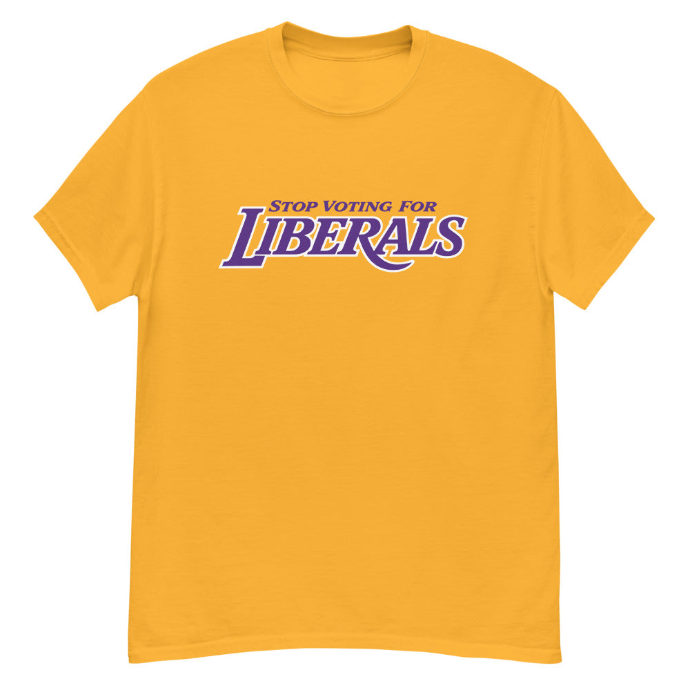 YELLOW "STOP VOTING FOR LIBERALS" T-SHIRT