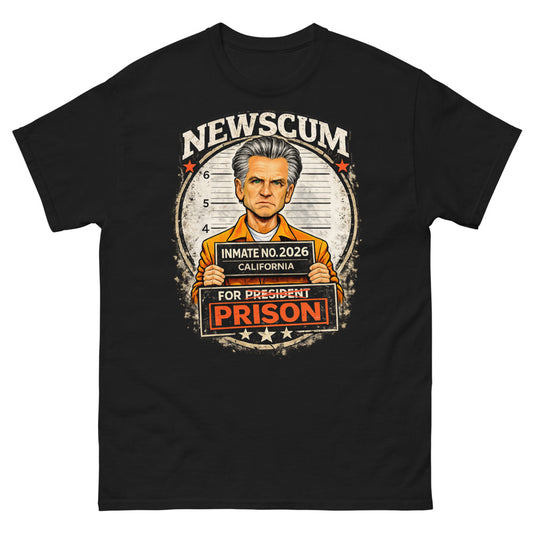 BLACK "NEWSCUM FOR PRISON" T-Shirt